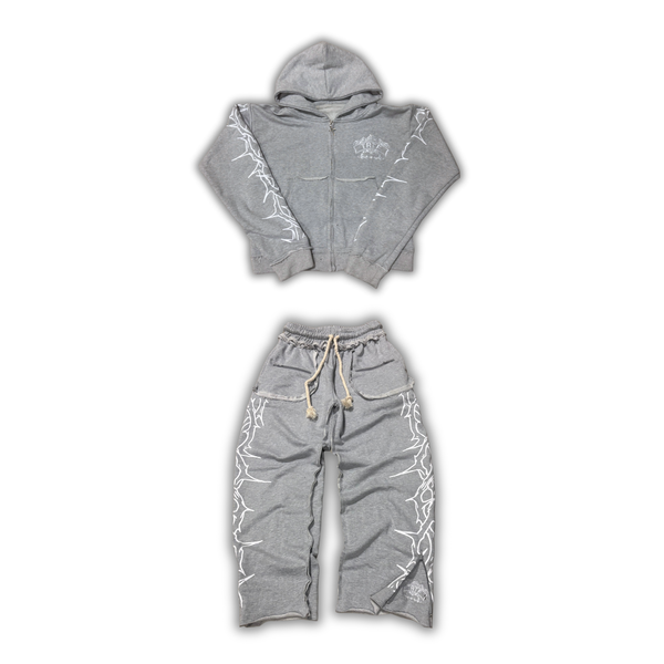 Grey Royal Flared Sweatsuit