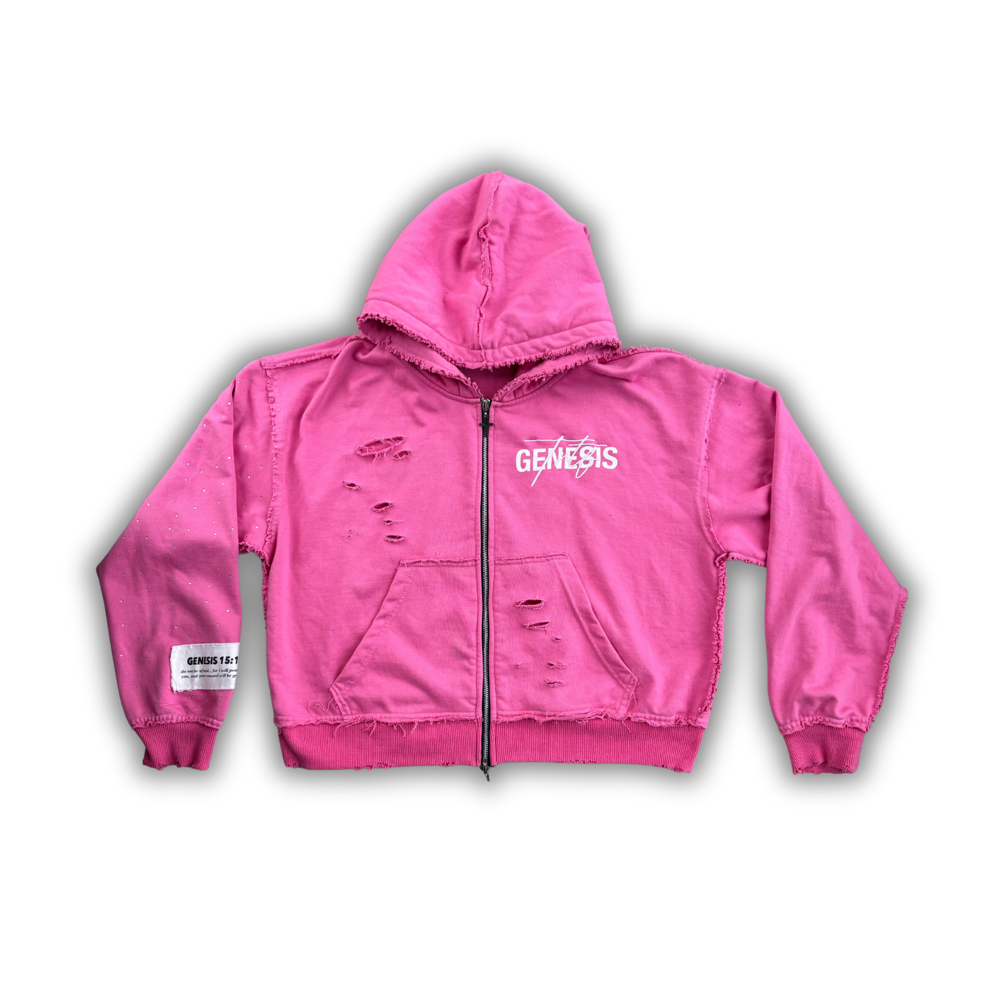 Rosé Gemstone Zip Up